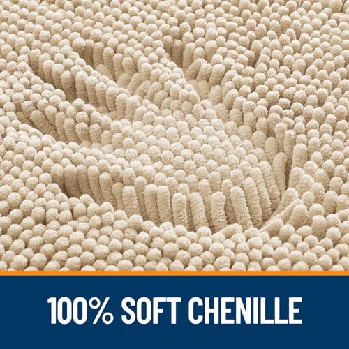 OLANLY Bathroom Runner Rugs 40x24, Extra Soft Absorbent Chenille Bath Rugs