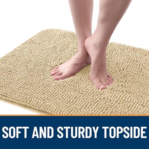 OLANLY Dog Door Mat for Muddy Paws 32x20, Super Absorbent Chenille Mud Mat