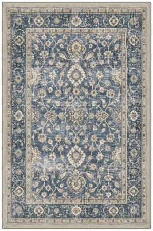 Bavni 2x3 Doormat, Vintage Floral Washable Non Slip Area Rug for Entrance