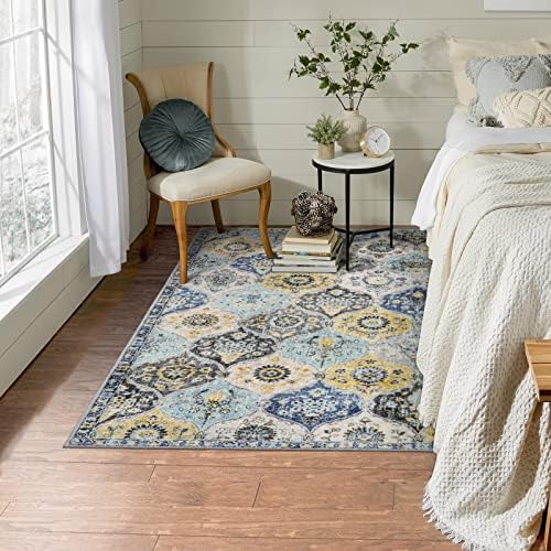 Lahome Moroccan Washable Small Area Rug, 3x5 Area Rug for Bedroom Living Room