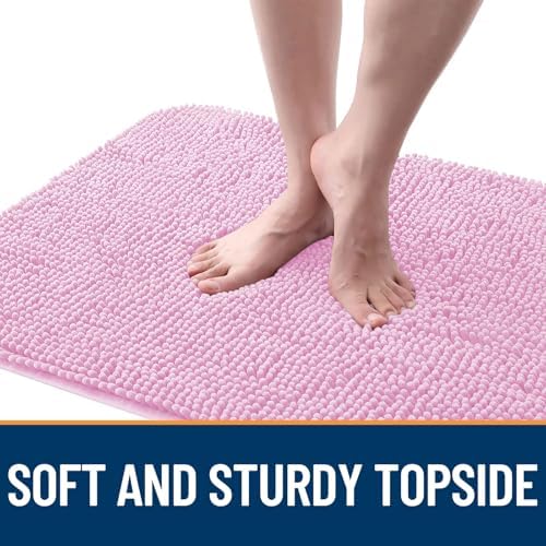 OLANLY Dog Door Mat for Muddy Paws 54x24, Super Absorbent Chenille Mud Mat