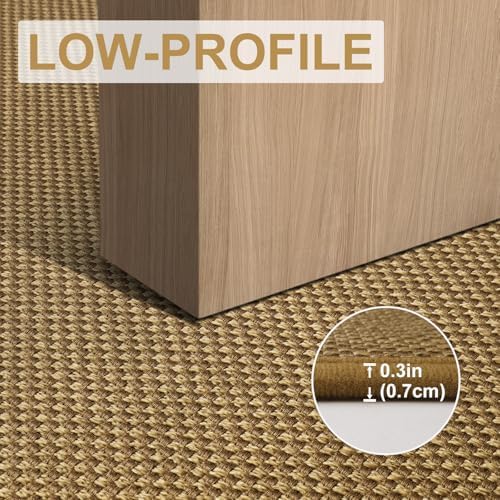 LEKEEPGO Door Mat 17"x29", Non Slip Washable Indoor Door Mat, Light Brown