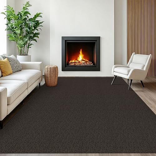 EARTHALL Washable Area Rug, Non Slip Living Room Rug, 6x9 Ft, Taupe/Coffee