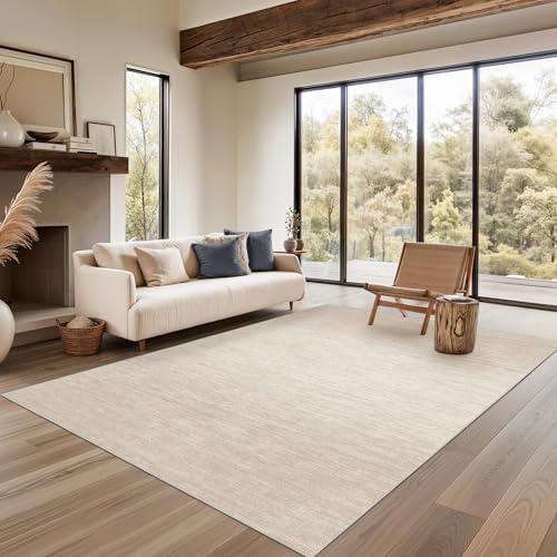 Valenrug 5x8 Area Rug Non Slip, Large Washable Rugs for Living Room, Brown