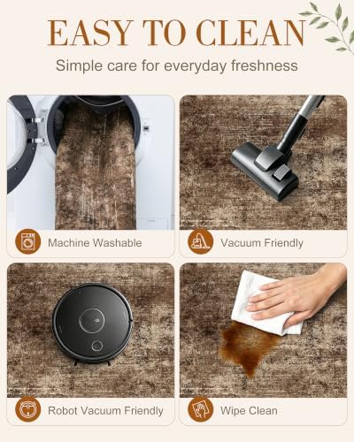 OLANLY 2x4 Washable Accent Rug Non Slip Carpet for Entryway Kitchen Bedside