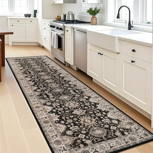 Washable Hallway Runner Rug 3x10: Non Slip Runner Rugs with Rubber Backing