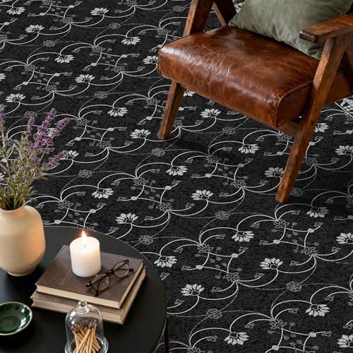 Rugxara Black Rug Area Rugs 5x7, Washable Rugs for Living Room