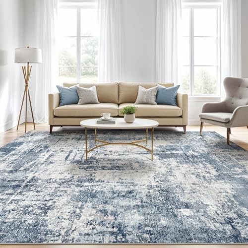 LOONGRUG 8x10 Area Rugs Washable Large Neutral Modern Living Room Rug