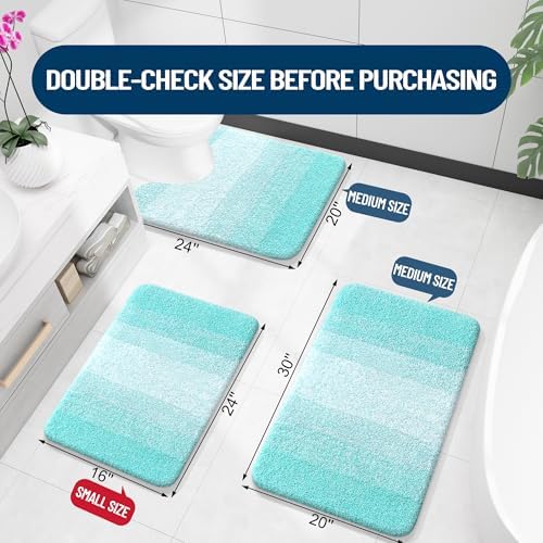 OLANLY Bathroom Runner Rug 59x20, Extra Soft Absorbent Microfiber Bath Rugs