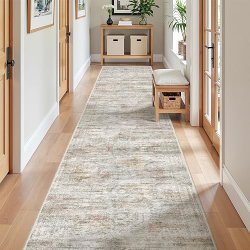 2x12 Runner Rug Non Slip,Washable Hallway Runner Rug,Green