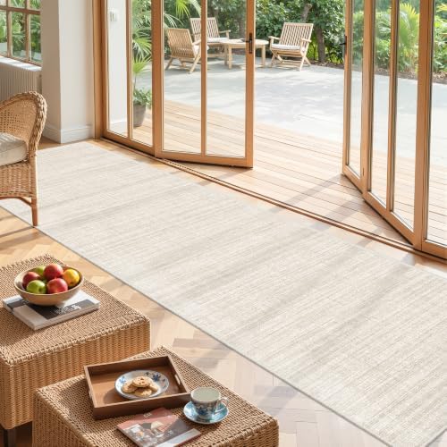 2x12 Runner Rug Non Slip,Washable Hallway Runner Rug,Beige