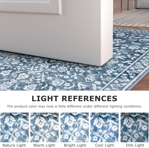 Washable Vintage 2x7 Runner Rug Non Slip Runners for Hallway