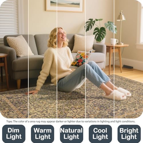 9x12 Washable Area Rugs for Living Room Soft Carpet (Goldenrod)
