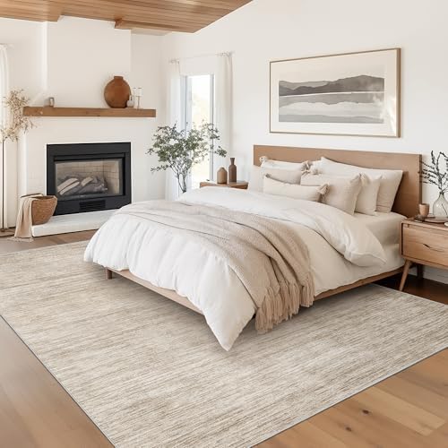 Valenrug 4x6 Area Rug for Entryway, Non Slip Washable Bedroom Rug, Brown
