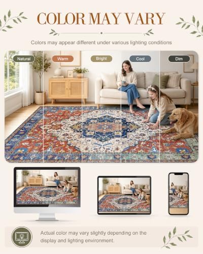OLANLY 2'6"x14' Washable Runner Rug, Non Slip Carpet for Hallway Kitchen