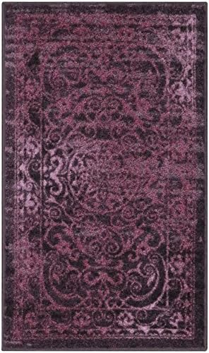 Maples Rugs Pelham Vintage Medallion Area Rugs, 1'8 x 2'10, Wineberry
