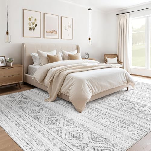 cotiled Boho 9x12 Area Rug for Living Room: Large Moroccan Washable Rug