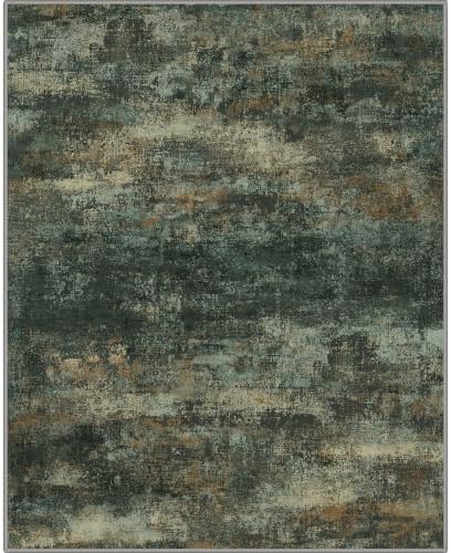 BEIMO 8x10 Area Rug for Bedroom, Smoky Green Washable Abstract Non Slip Rug