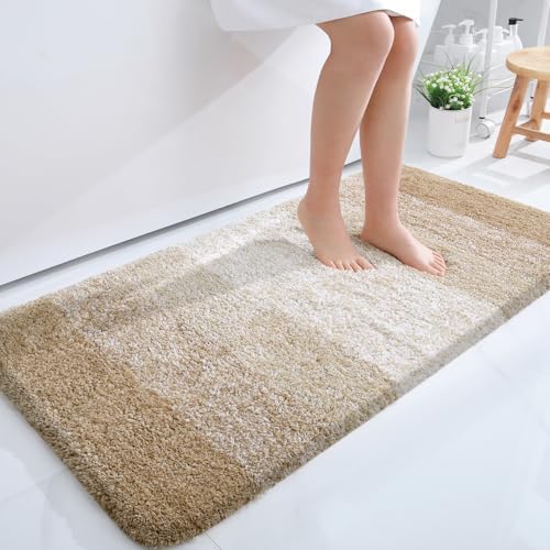 OLANLY Bathroom Runner Rug 47x24, Extra Soft Absorbent Microfiber Bath Rugs
