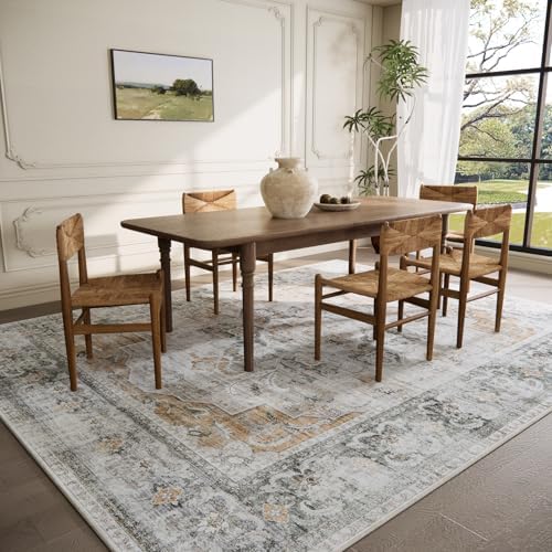 6x9 Area Rugs for Living Room: Washable Bedroom Rug Non Slip Large Carpet