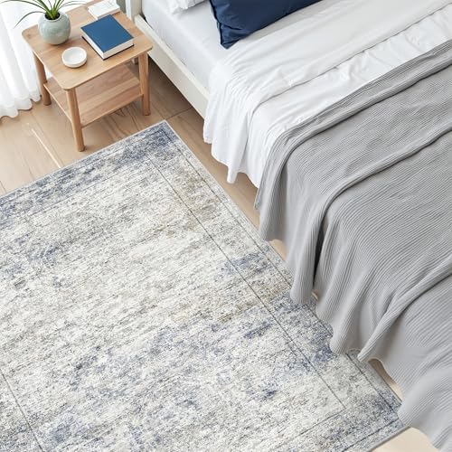 3x4 Rugs for Entryway,Washable Area Rug,Blue