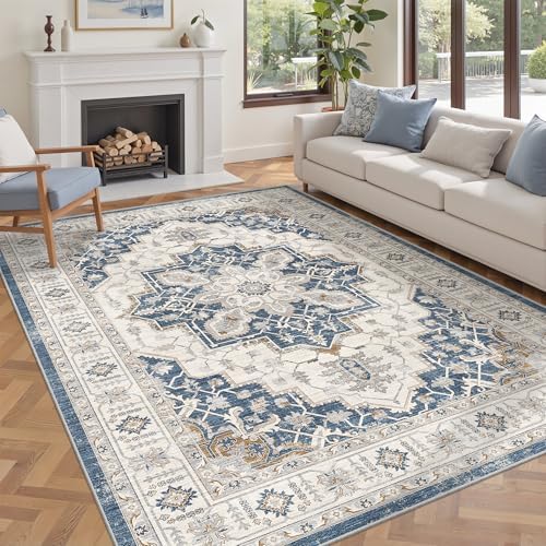befbee Washable 5x7 Area Rug Non Slip Stain Resistant Rug for Living Room