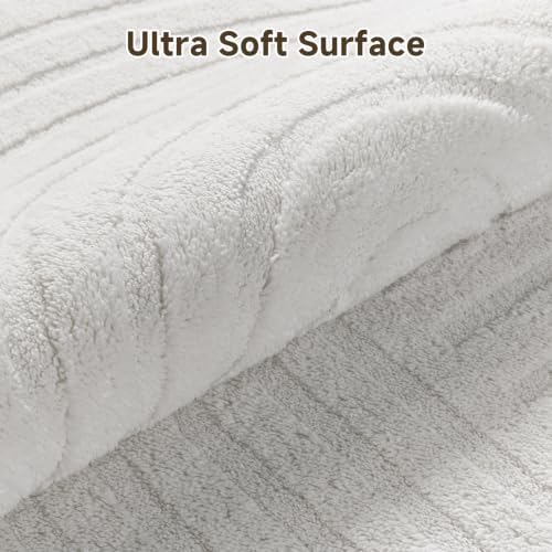 Pauwer 2x3 Area Rugs for Living Room, Modern Non Slip Washable Rug, White