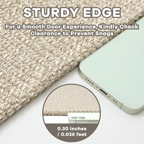 EARTHALL Washable Runner Rug, Non Slip Doorway Runner, 3x6 Ft, Sand/Beige