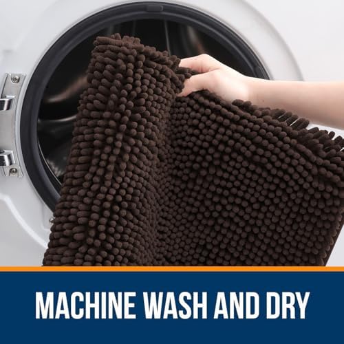 OLANLY Bathroom Rugs 32x20, Extra Soft Absorbent Chenille Bath Rugs