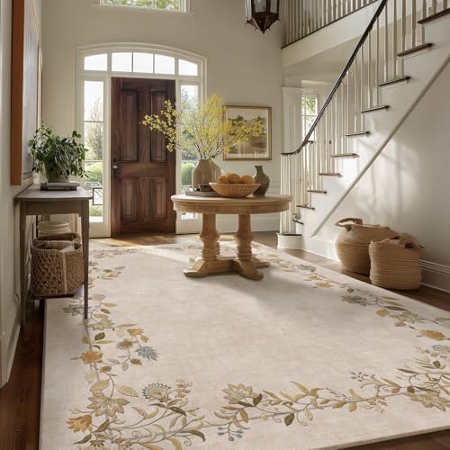 Washable Living Room Area Rug: 10x12 Large Rugs for Bedroom Non Slip Carpet