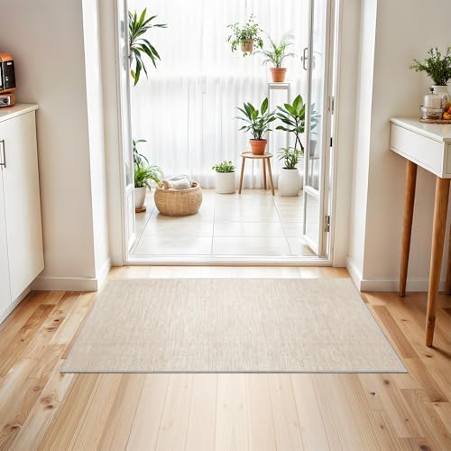 Valenrug 2x3 Rug Non Slip, Small Washable Entryway Rug for Bedroom, Brown