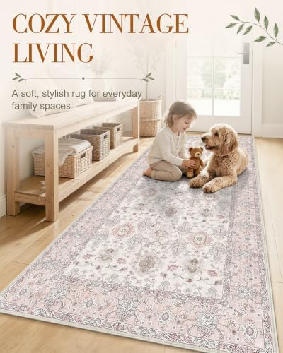OLANLY 3x5 Washable Accent Rug, Soft Non Slip Carpet for Entryway Bedside