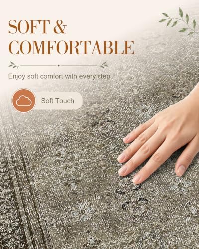 OLANLY 2x5 Washable Runner Rug, Soft Non Slip Carpet for Hallway Kitchen