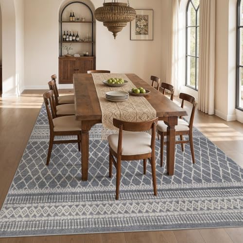 cotiled Boho 10x14 Area Rug for Living Room: Large Moroccan Washable Rug