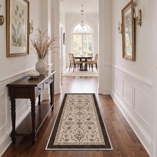 Bavni 5X7 Area Rug for Living Room, Washable Boho Vintage Floral Non Slip