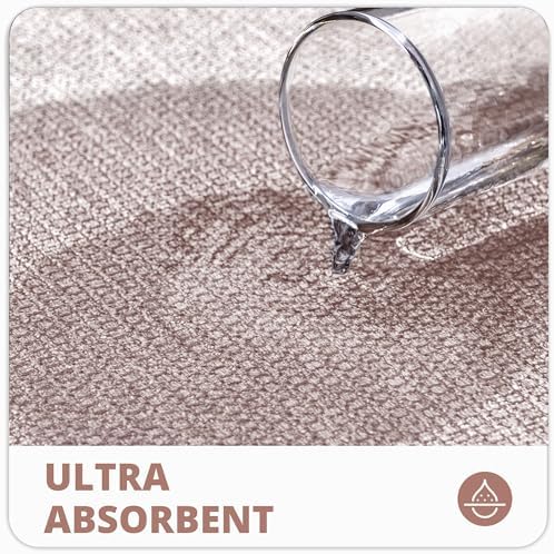 Bosap Bath Mat,Ultra Thin Bathroom Runner Rugs,Large Bath Mats for Bathroom,Quick Dry,Non-Slip,Machine Washable,Low Pile,Bath Rug,Shower Outside,Sink,Home Decor Accessories.Beige,3'x5'(36x60inch)