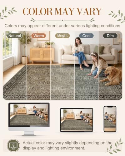 OLANLY 2x5 Washable Runner Rug, Soft Non Slip Carpet for Hallway Kitchen