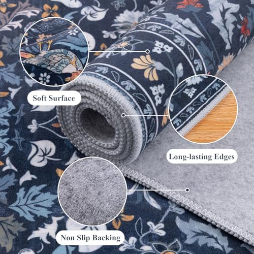 HEBE Hallway Runner Rug 2'x6', Washable Non Slip Kitchen Rug Runner