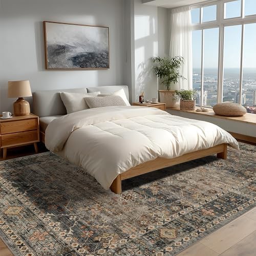 Ruaruarug Washable Area Rug 6×9 for Living Room, Ultra Soft, Camel