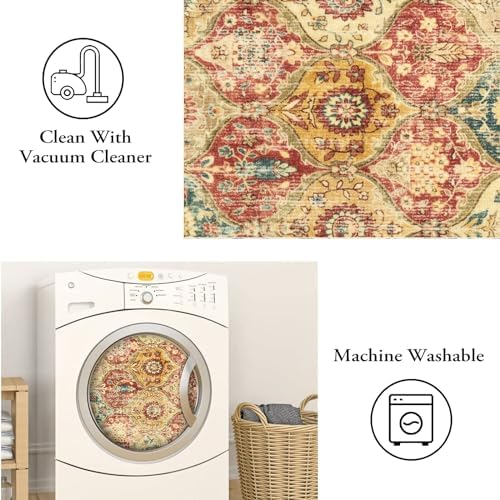 Lahome Moroccan Washable Rug, 2x3 Bathroom Rugs for Kitchen Entryway