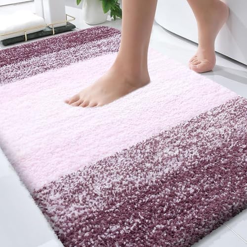 OLANLY Bathroom Rugs Mat 36x24, Extra Soft Absorbent Microfiber Bath Rugs