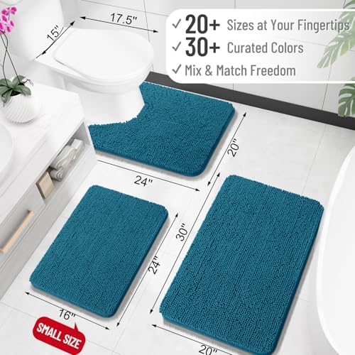 OLANLY Bathroom Runner Rugs 45x27, Extra Soft Absorbent Chenille Bath Rugs