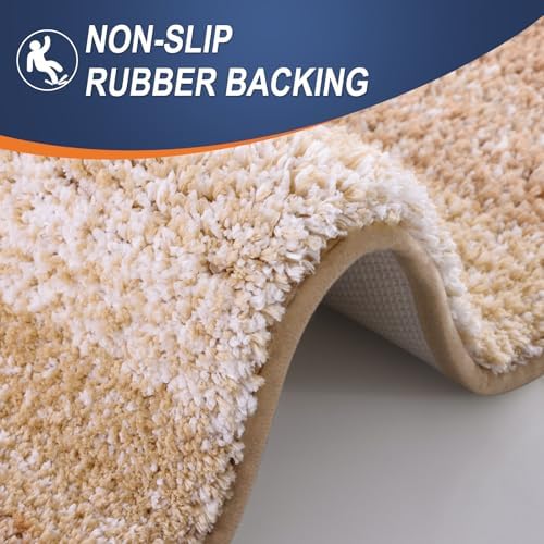 OLANLY Bathroom Runner Rug 59x24, Extra Soft Absorbent Microfiber Bath Rugs