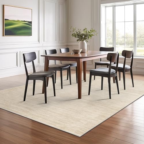 Valenrug Washable Rugs 5x7, Non Slip Large Area Rugs for Living Room, Beige