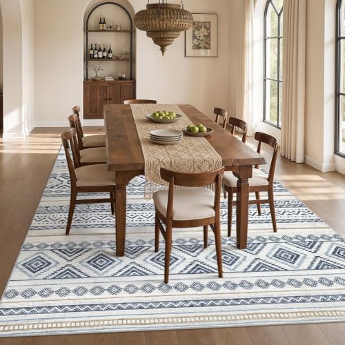 cotiled Boho 8x10 Area Rugs for Living Room: Large Moroccan Washable Rug