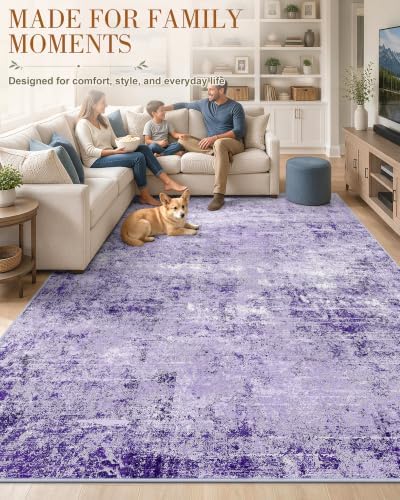 OLANLY 8x10 Washable Area Rug, Soft Non Slip Carpet for Bedroom Living Room