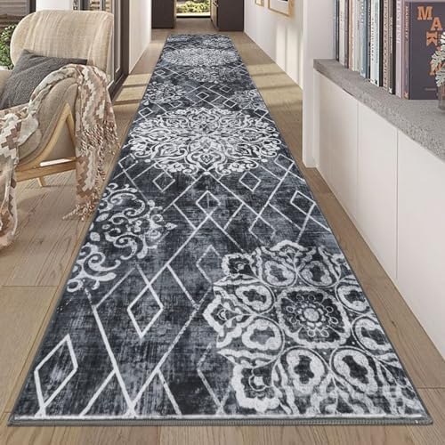 HEBE Hallway Runner Rug 2'8''x14', Washable Non Slip Kitchen Rug Runner