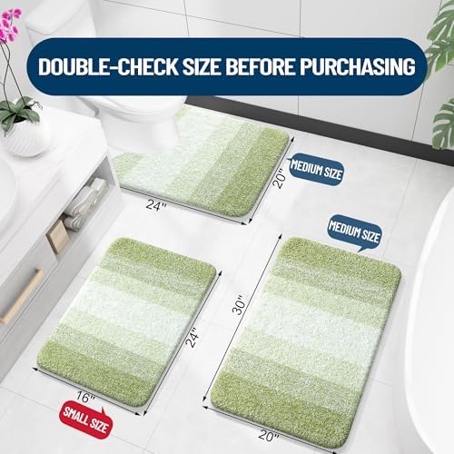 OLANLY Bathroom Runner Rug 44x24, Extra Soft Absorbent Microfiber Bath Rugs
