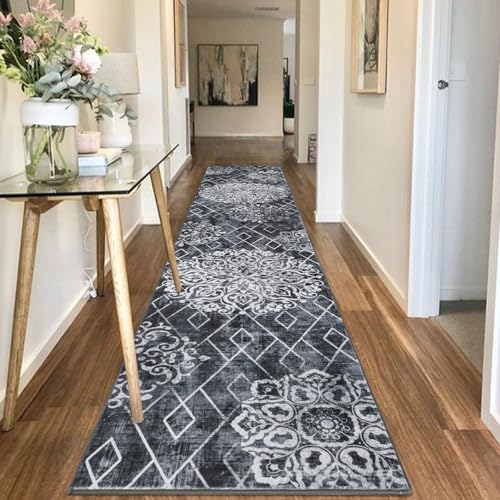 HEBE Hallway Runner Rug 2'8''x14', Washable Non Slip Kitchen Rug Runner