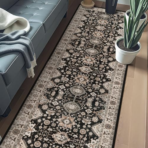 Washable Hallway Runner Rug 3x10: Non Slip Runner Rugs with Rubber Backing